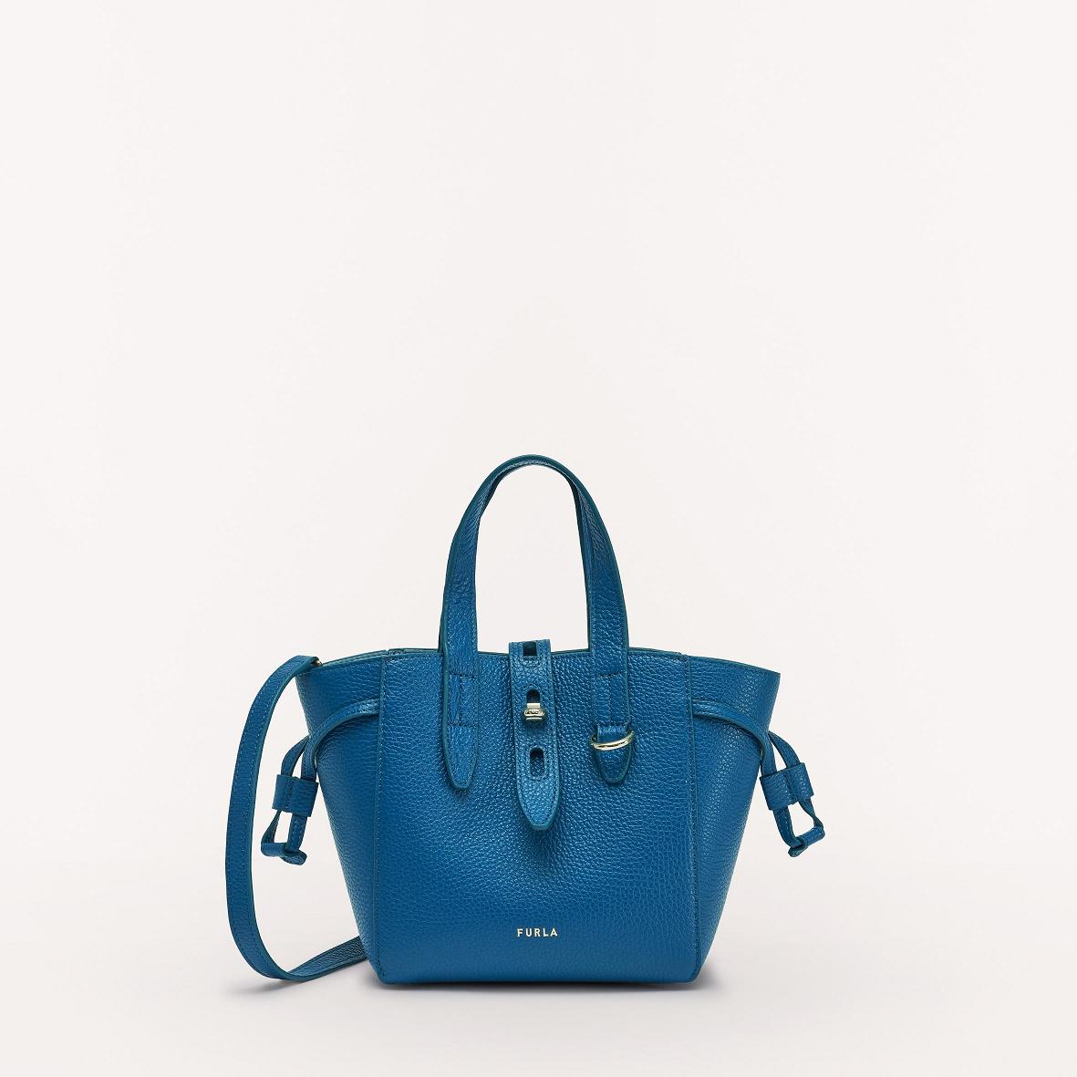 Furla Net Handbags Blue Women South Africa QY7309586